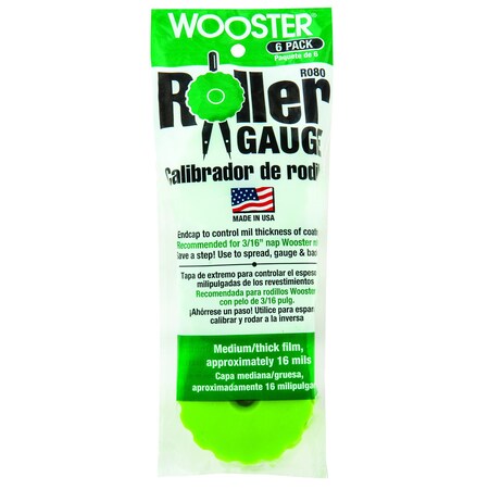 Wooster Roller Gauge 16MILS Green, 6PK R080